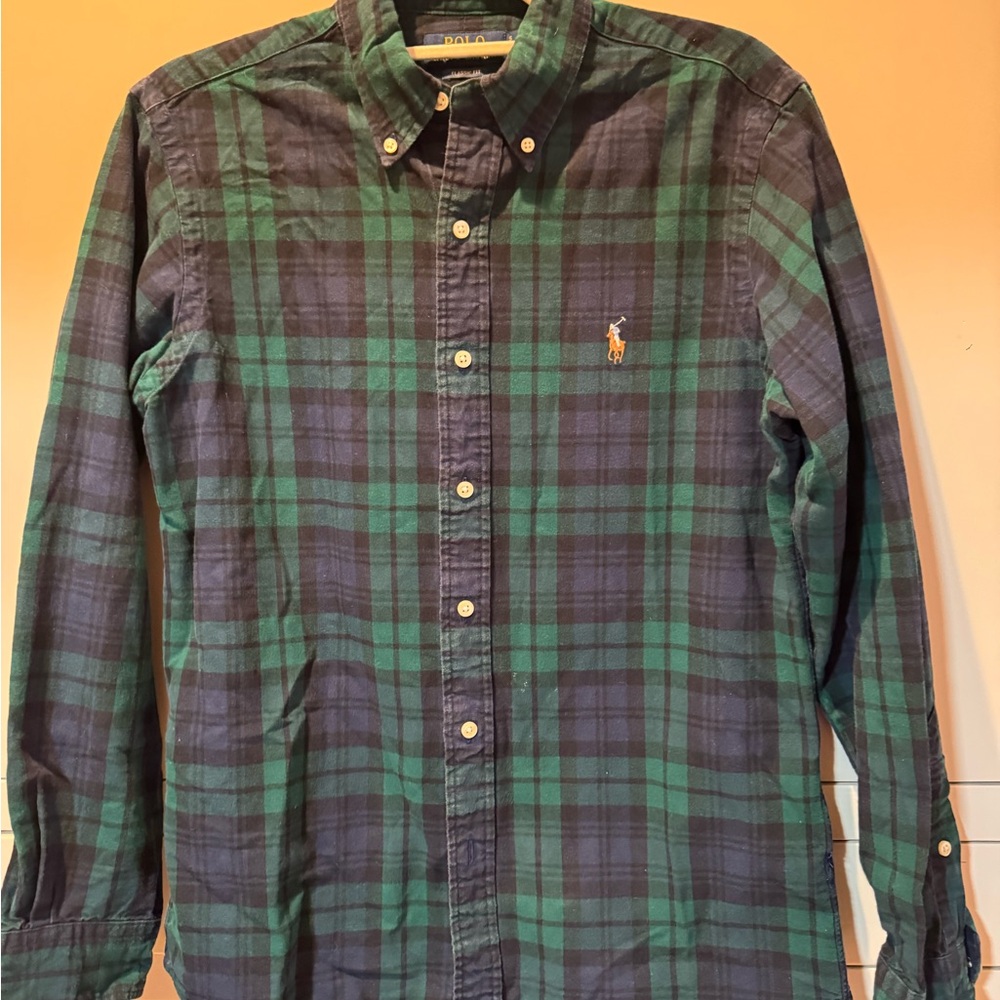 Polo by Ralph Lauren Green & Navy Plaid Button-Down Shirt